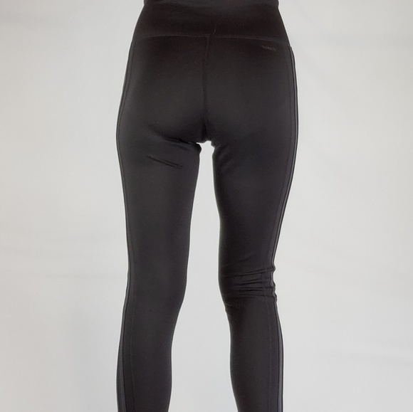 Adidas Ladies 3 Stripe Tights - Black/Carbon NWT! - Picture 5 of 8